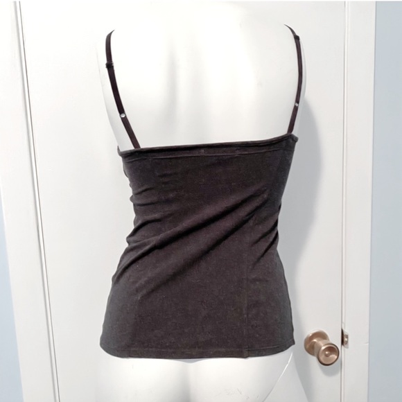Talula Grey Spaghetti Strap Tank Top with Bust Detail - Picture 2 of 3